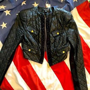 ⭐️Bebe Cropped Leather Jacket⭐️